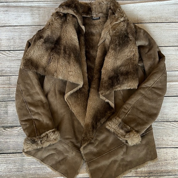 ALLOY Jackets & Blazers - Women’s Faux Fur Suede Jacket Coat, size S
